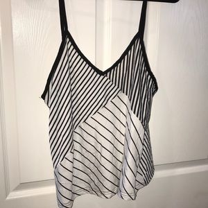 Black and white stripe tank